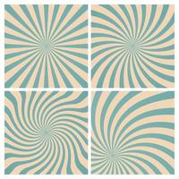 Groovy hippie 70s backgrounds with waves  swirl  twirl pattern vector