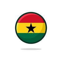 icono de la bandera de Ghana vector