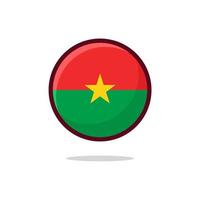 icono de la bandera de burkina faso vector