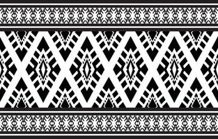 geometric design pattern fabric ethnic oriental traditional abstract black and white. for embroidery style, curtain, background vector