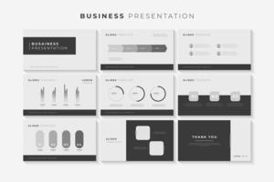 Minimal slides template business presentation vector