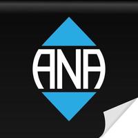 diseño de logotipo de letra de iniciales creativas de ana con gráfico vectorial vector