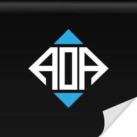 AOA creative initials letter logo design with vector graphic