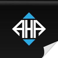 AHA creative initials letter logo design with vector graphic