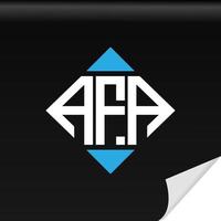 diseño de logotipo de letra de iniciales creativas afa con gráfico vectorial vector