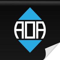 AOA creative initials letter logo design with vector graphic