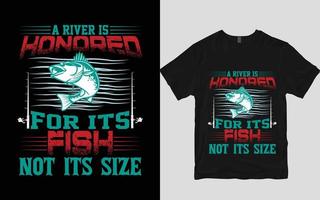 diseño de camiseta de pesca vector