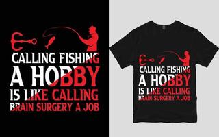 Fishing t shirt design vector