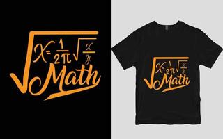 diseño de camiseta de matemáticas vector