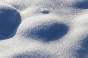 hummocks in the swamp large drifts after snowfalls photo