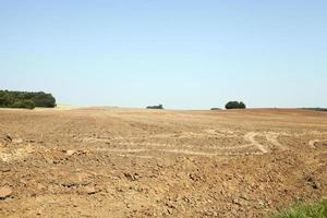 plowed agricultural field photo