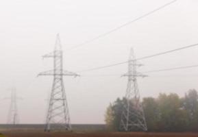 High-voltage power poles photo