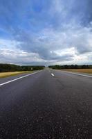 small road, Belarus photo