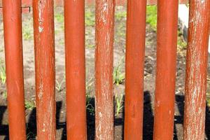 detail of the old wooden fence photo