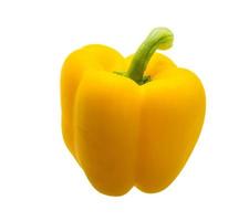 Yellow pepper on white background photo