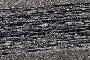 cut of asphalt, close-up photo