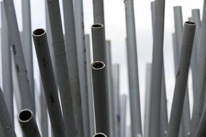 iron metal pipes for fixing flags during the celebration photo