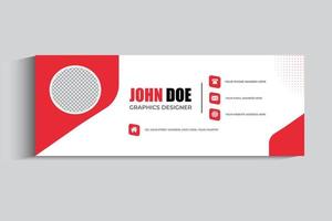 Personal and company email signature template design vector