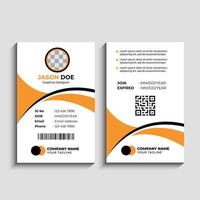 Creative Business id card template with photo vector