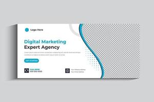 banner de portada de marketing digital para redes sociales vector