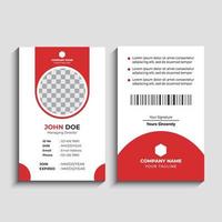 plantilla de tarjeta de identificación comercial creativa con foto vector