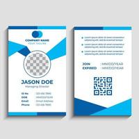 Creative Business id card template with photo vector