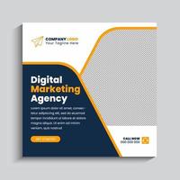 Digital marketing agency and corporate social media post template vector