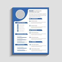 Business CV Resume Template Design vector