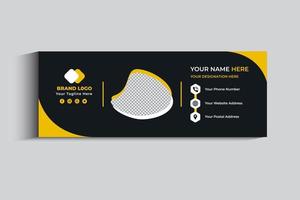 Personal and company email signature template design vector
