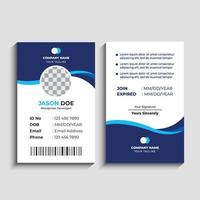 Creative Business id card template with photo vector