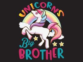 archivo vectorial de diseño de camiseta de unicornio vector