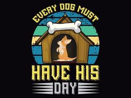 Dog t-shirt design vector file