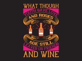 Wine t-shirt design vector file