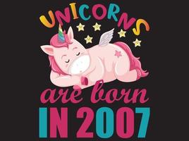 archivo vectorial de diseño de camiseta de unicornio vector