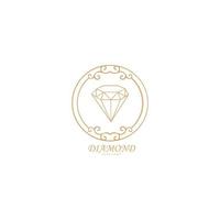 Diamond Jewellery Logo Design Vector Template. Label or Badge Vector design element, business sign template.