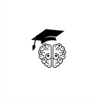 Brain logo design illustration, Education logo. vector sign isolated on white background.