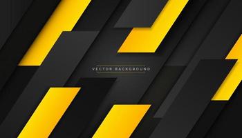 abstract black and yelow gradient overlap geometric background vector