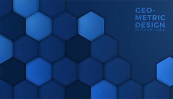 Abstract blue hexagon gardient background vector