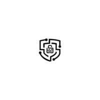 Vector Guard Shield Icon. Flat style trend modern logotype design vector illustration.