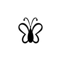 icono de mariposa. silueta, hermosas mariposas, aisladas en un blanco. estilo plano tendencia moderno logotipo diseño vector ilustración