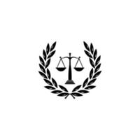 law firm logo, attorney at law logo isolated on white, vector illustration