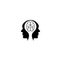 Brain activity concept.Creative idea, mind, nonstandard thinking logo. vector