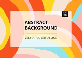 Abstract rainbow background with wavy in pastel colors. Fashion background for brochure, banner, presentation and branding design. Cover creative layout template. Modern vector illustration