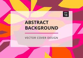 Modern background with pink geometric shapes in scandinavian style. Simple creative layout template for brochure, flyer, banner and presentation. Abstract vector illustration