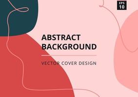 Modern background with abstract organic shapes in pastel colors. Minimal stylish design template for beauty presentation, flyer, banner and branding design. A4 format. Vector illustration