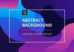 Minimal geometric background with fluid shapes in gradient blue colors. Abstract cover templates for presentation, flyer, banner. Modern design template with space for text. Vector illustration