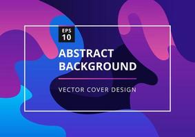 Minimal geometric background with fluid shapes in gradient blue colors. Abstract cover templates for presentation, flyer, banner. Modern design template with space for text. Vector illustration