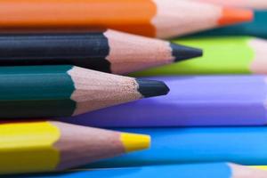 colored wooden pencils photo