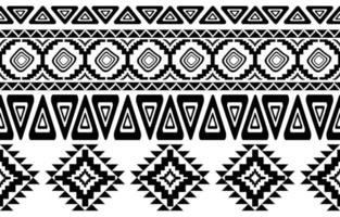 patrón geométrico étnico abstracto blanco y negro tribal africano. diseño para fondo o papel tapiz.ilustración vectorial para imprimir patrones de tela, alfombras, camisas, disfraces, turbantes, sombreros, cortinas. vector