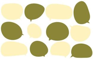 Set speech bubbles on white background. chat box or chat vector square and doodle message or communication icon Cloud speaking for comics and minimal message dialog